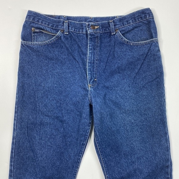 Vintage Lee Denim Straight Leg Jeans 38x32 - Picture 2 of 12